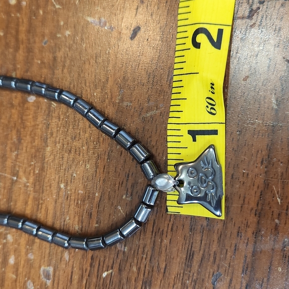 Hematite Cat Charm Necklace - Picture 6 of 6